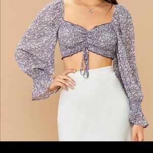 Puffy Sleeve Floral Top